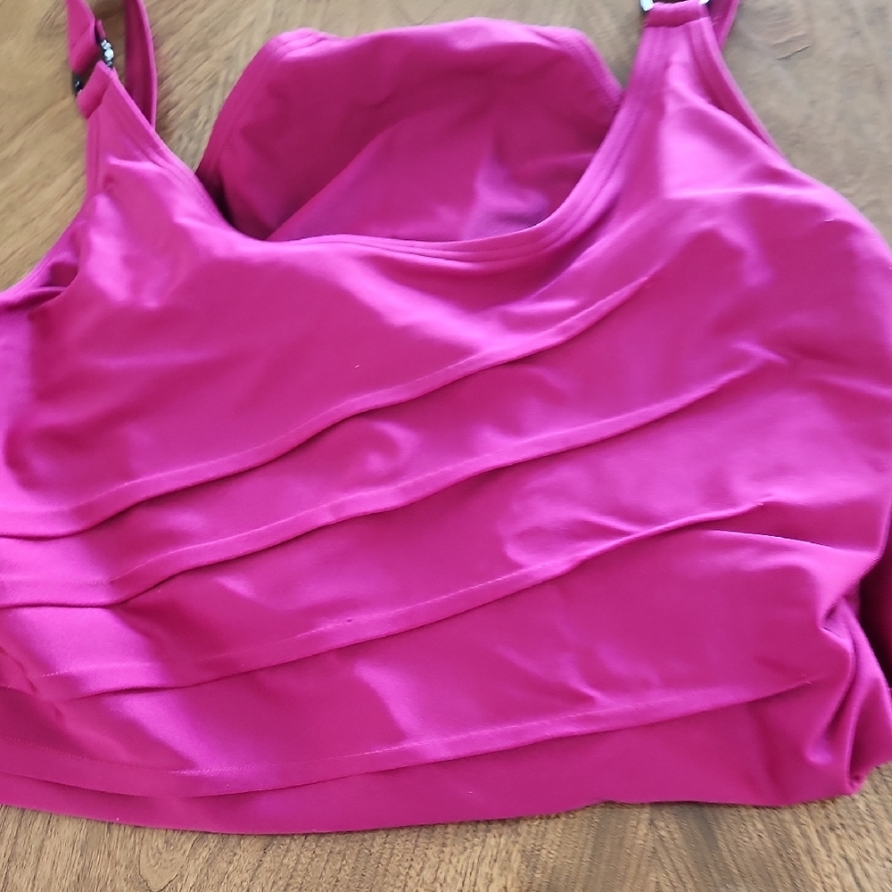 DKNY Fuchsia One Piece Swimsuit - Picture 3 of 4